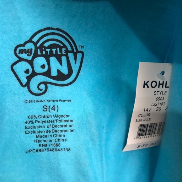 MY LITTLE PONY Girls Hooded Full Zip Hoodie Sweatshirt Wings Decorated NWT - Picture 6 of 13